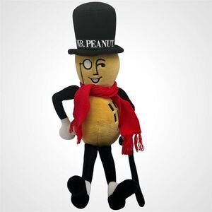 MR. PEANUT 26"  PLUSH Stuffed Doll w/ Scarf, Cane & Top Hat- VINTAGE 1991